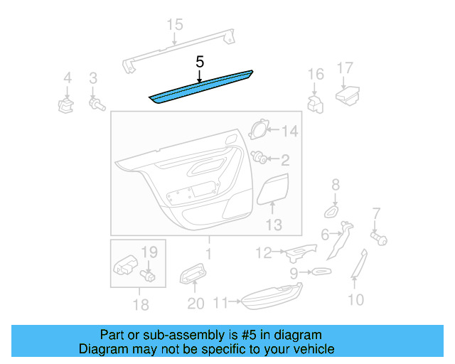 Upper Molding 3C8-867-419-K-WY6