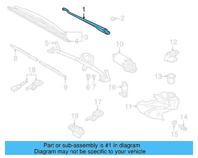 Wiper Arm 3B1-955-409 - View 5