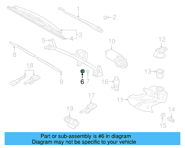 Wiper Frame Grommet 893-955-995-A - View 3