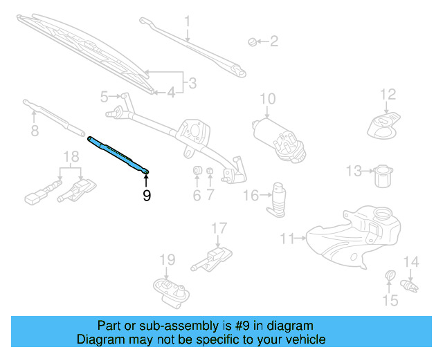 Wiper Transmission 8D1-955-325 - View 6