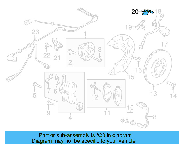 Brake Hose Bracket 5Q0-611-846-B - View 35