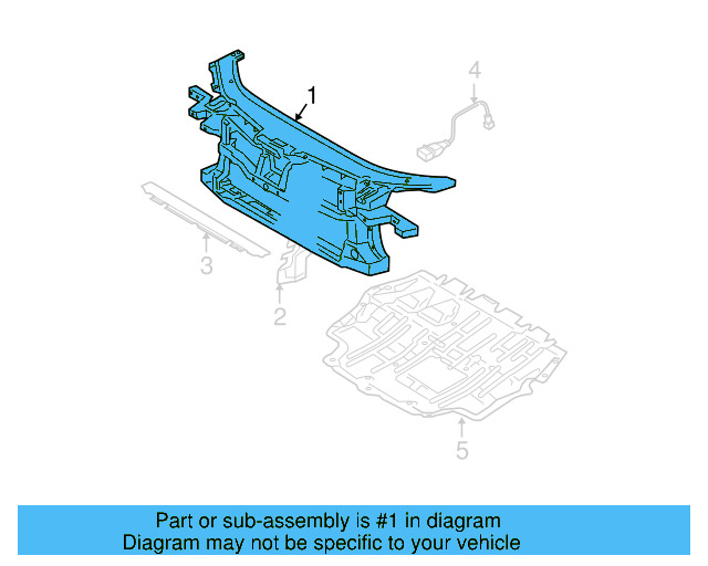Radiator Support 3C0-805-588-K - View 3
