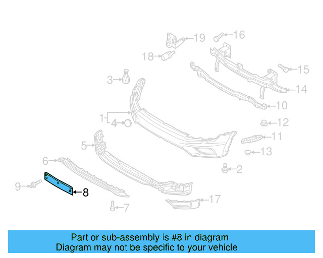 License Bracket 5NN-807-287-9B9 - View 4