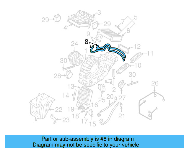HVAC Heater Hose 7L0-815-982 - View 3