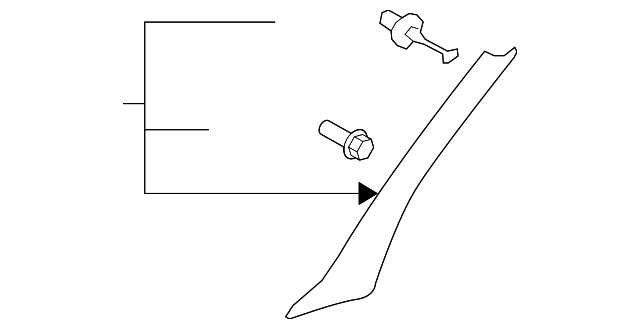 Windshield Pillar Trim 5N0-867-233-C-95T - View 3
