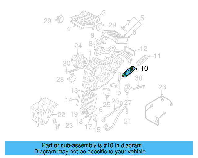 HVAC Heater Hose Bracket 7L0-820-339 - View 4
