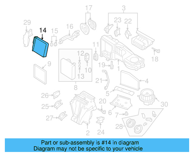 Heater Core 3C0-819-031-A - View 38