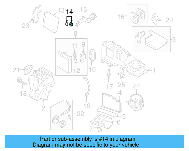 Heater Core Gasket Set 3C0-898-380 - View 38