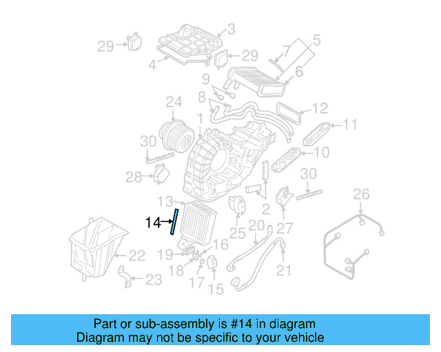 Evaporator Core Gasket 7L0-820-130