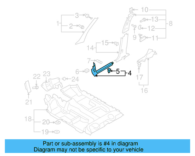 Kick Panel Trim 5N0-863-484-95T