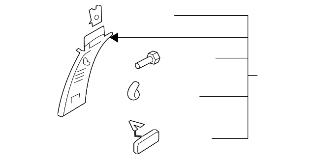 Upper Center Pillar Trim 5N0-867-243-C-Y20
