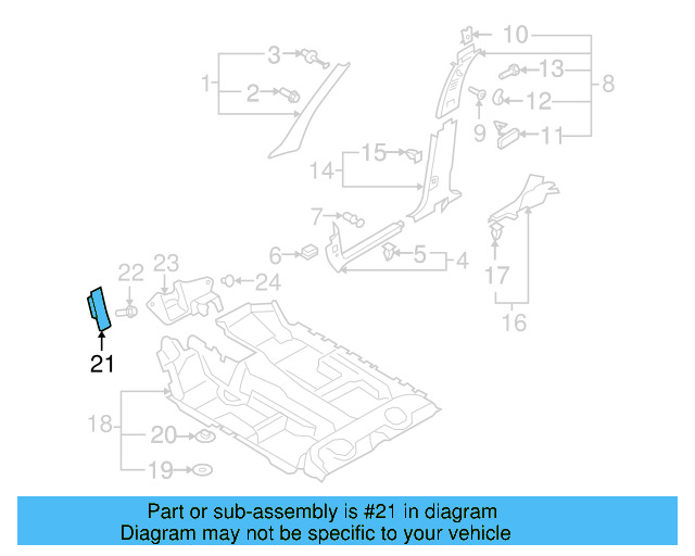 Foot Rest 1K1-864-777-B-82V - View 7