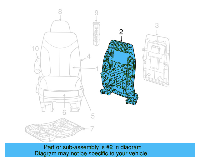 Seat Back Frame 7B0-881-045-C