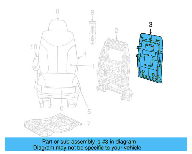Seat Back Panel 7B0-881-969-A-XT1