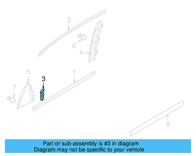 Frame Molding Clip 6R4-837-732-A - View 5