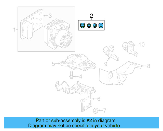 ABS Pump Assembly Mount Kit 5Q0-698-311 - View 9