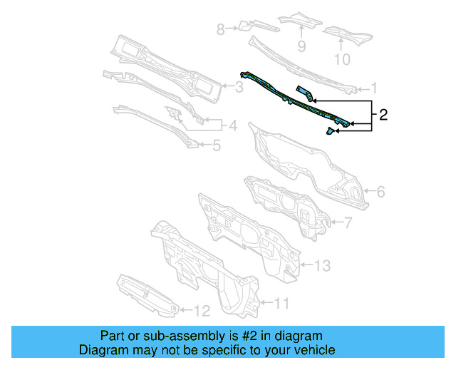 Cross Bar 3C0-803-163 - View 2
