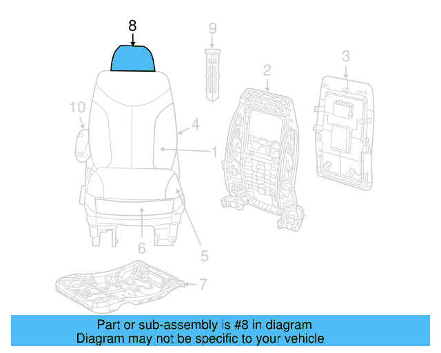 Headrest 7B0-881-901-H-HL5