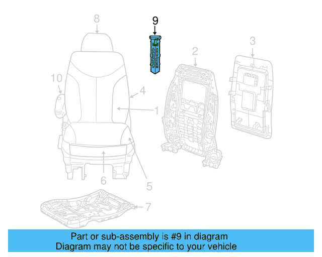 Headrest Guide 7B0-881-920-H-XT1 - View 3