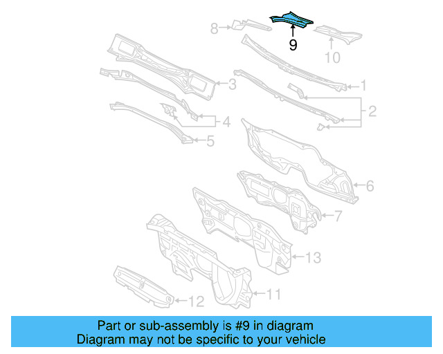 Water Deflector 3C1-819-404-B-9B9 - View 3