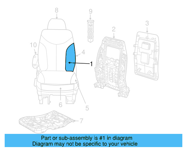 Seat Back Cover 7B0-881-805-P-DE5