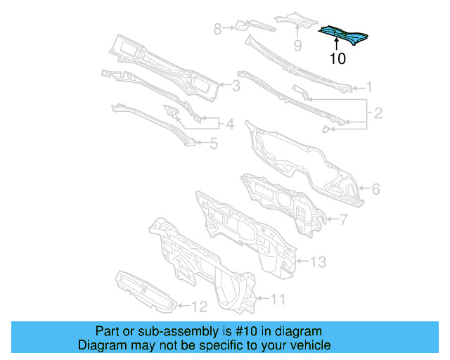 Water Deflector 3C1-819-403-B-9B9 - View 4