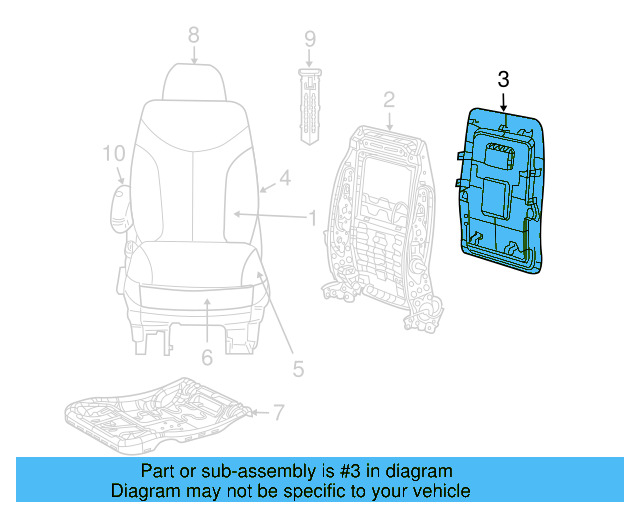 Seat Back Panel 7B0-881-969-A-DE5