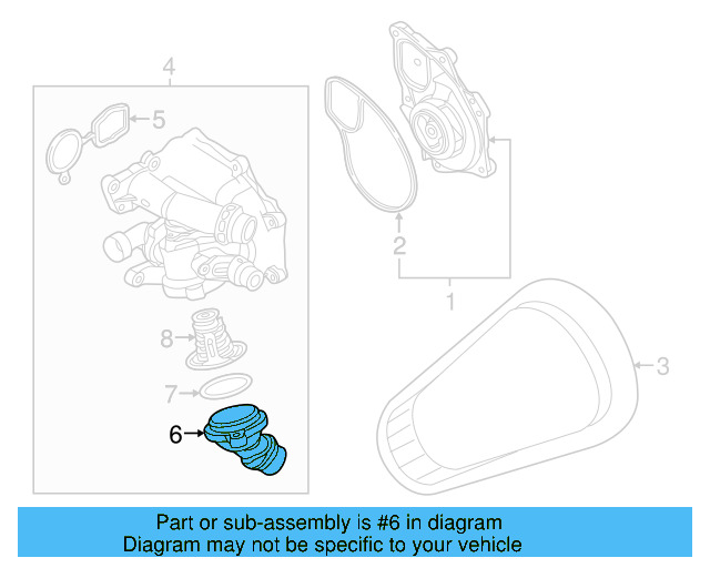 Engine Coolant Thermostat Housing 06K-121-121-E - View 12
