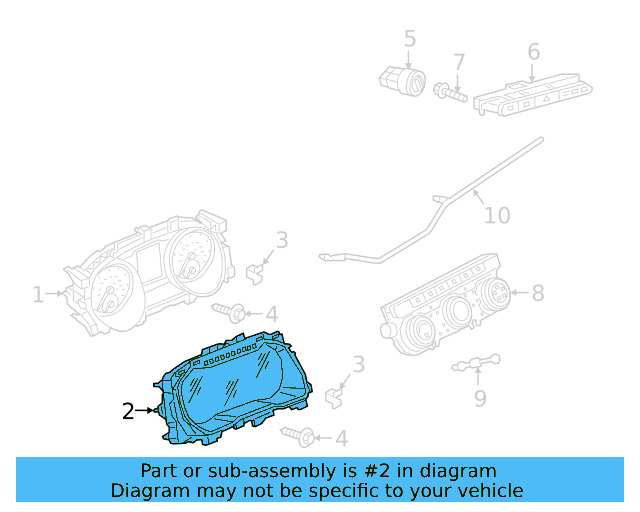 Cluster Bezel Retainer Clip 6N0-867-190-A - View 54