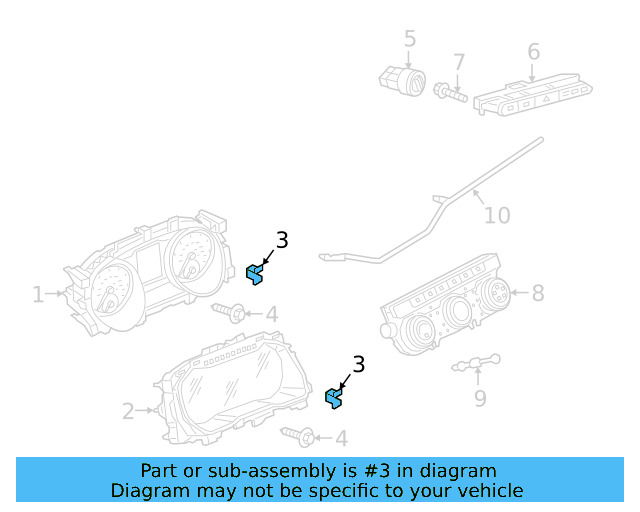 Cluster Bezel Retainer Clip 6N0-867-190-A - View 53