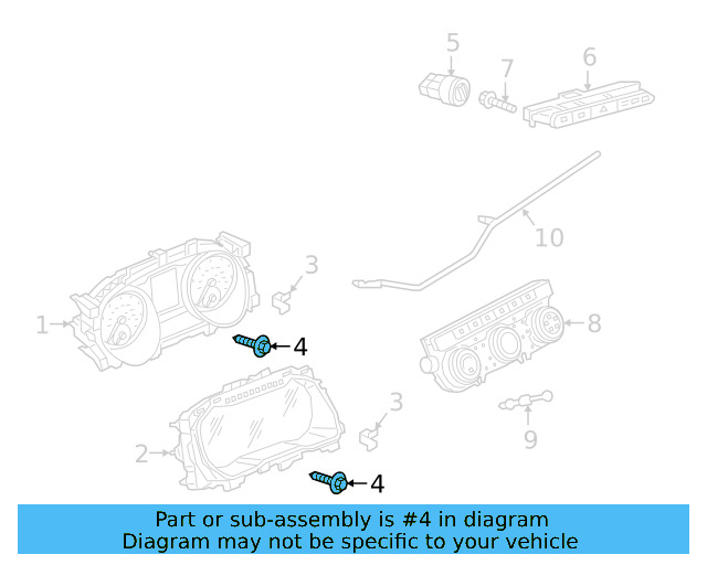 Cluster Bezel Retainer Clip 6N0-867-190-A - View 57