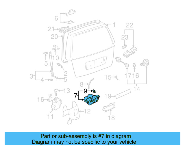 Lock 1J9-827-505-B41 - View 3
