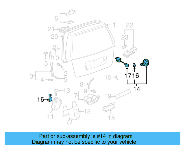 Lock Cylinder Assembly 107-827-469-FF - View 14