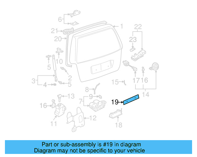 License Plate Bracket Insulator 8H0853419A - View 33