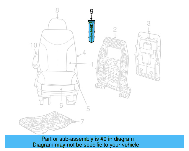 Headrest Guide 7B0-881-920-J-DE5 - View 5