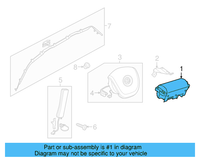 Passenger Air Bag Bracket 7P6-880-571-B - View 8