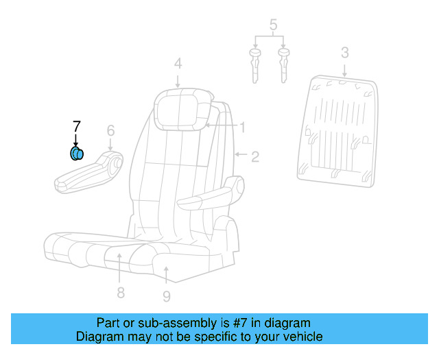 Armrest Plug 7B0-883-867-DK5 - View 6