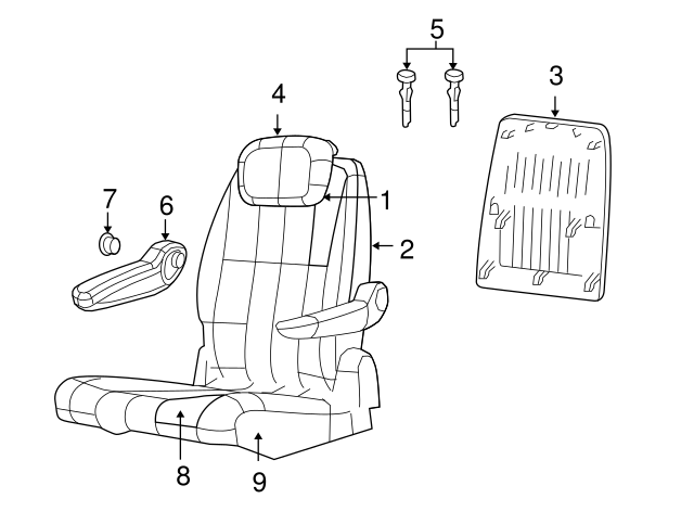 Armrest Plug 7B0-883-867-DK5 - View 5