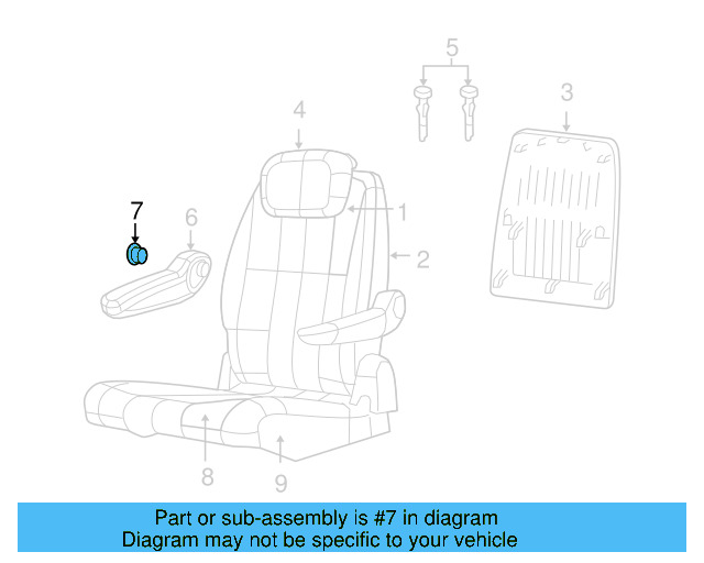 Armrest Plug 7B0-883-867-DE5 - View 9
