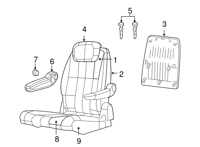 Armrest Plug 7B0-883-867-HL5