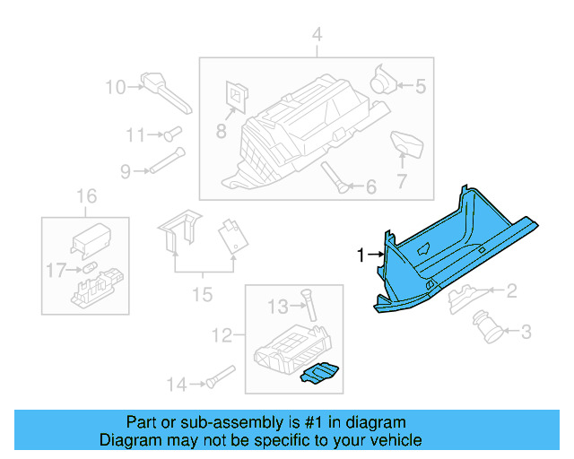 Glove Box 3C1-857-101-H-H67 - View 11