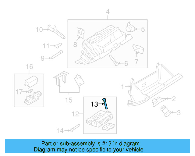 Glove Box Frame Bumper 3C0-857-145 - View 56
