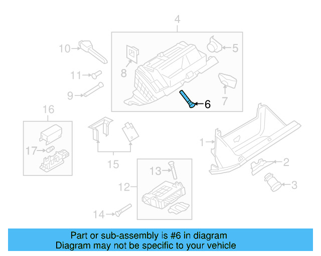 Glove Box Frame Bumper 3C0-857-145 - View 58