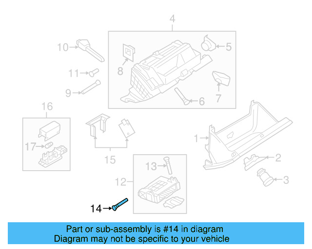 Glove Box Door Hinge Pin 3C0-857-169 - View 13