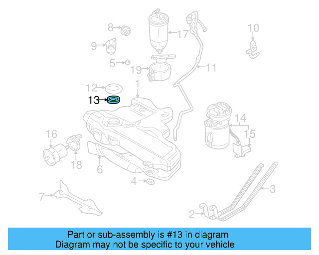 Fuel Sender Unit Seal 1J0-919-133