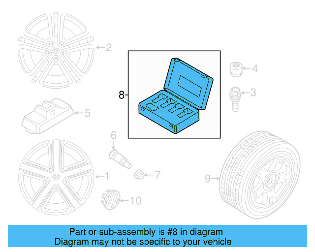 Wheel Lock Kit 2H0-698-137 - View 25