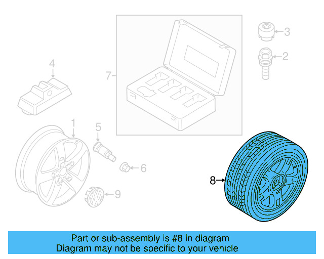 Wheel Lock Kit 2H0-698-137 - View 29