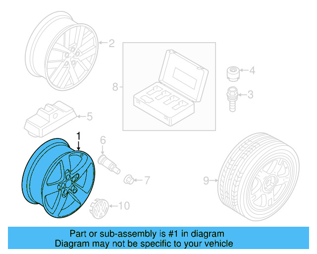 Wheel, Alloy 7P6-601-025-K-8Z8 - View 12