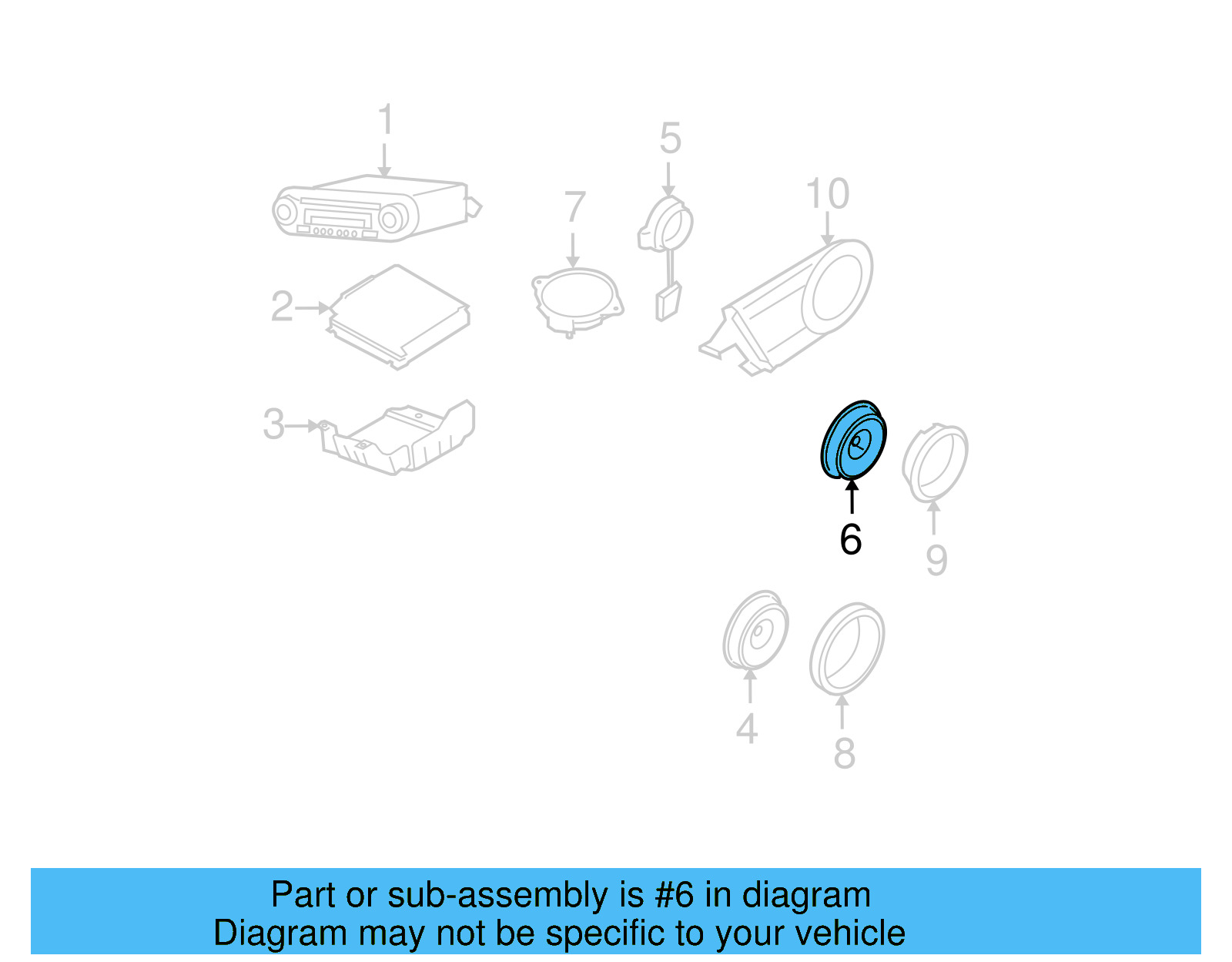 Rear Speaker 1C0-035-411-F