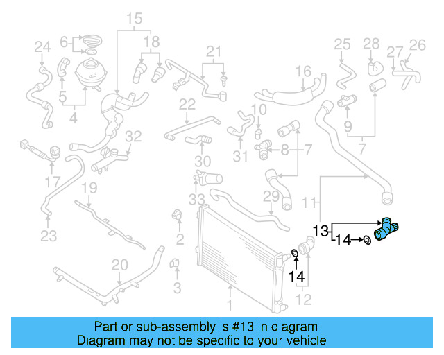 Upper Hose Coupling 1C0-122-291 - View 9